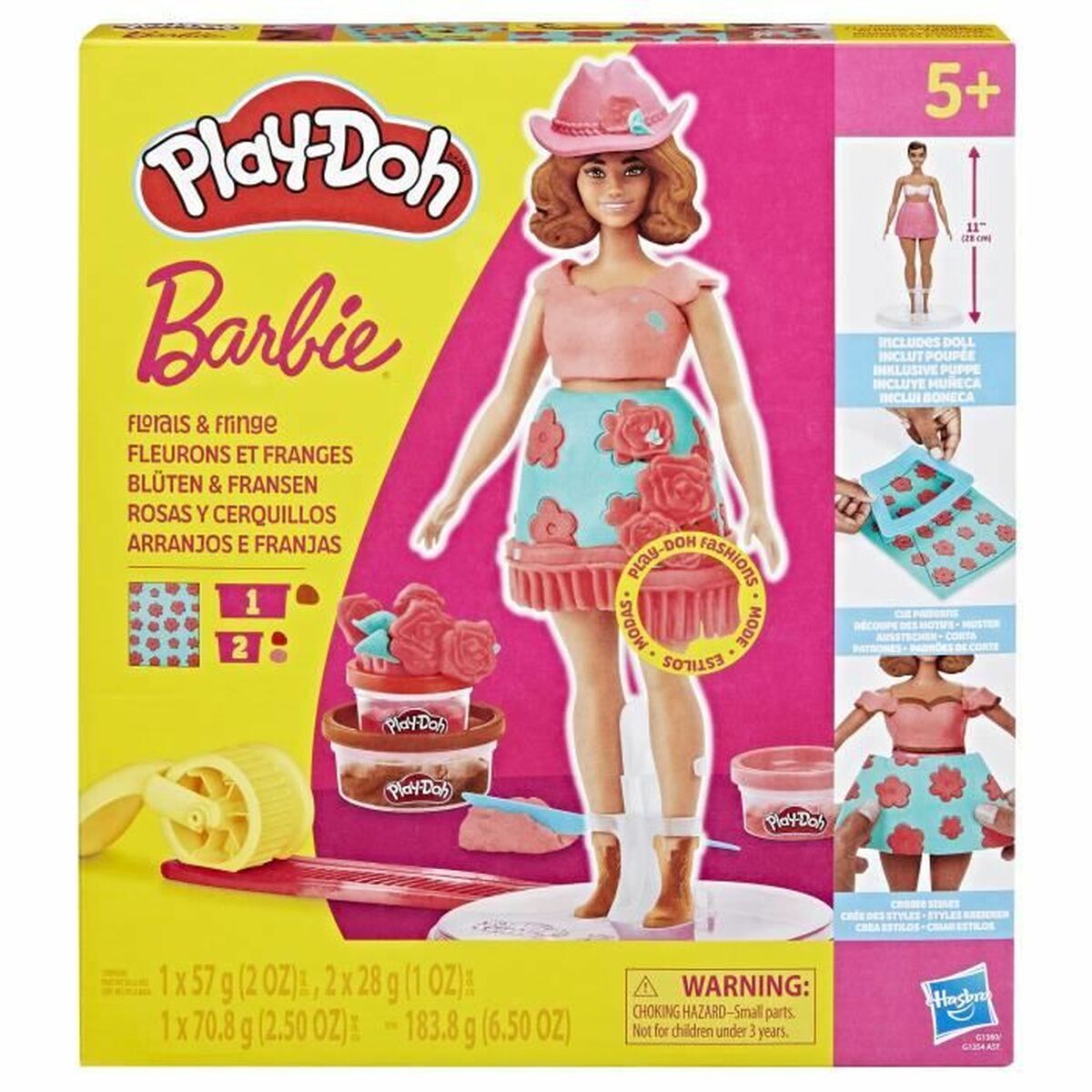 Pâte à modeler en argile Play-Doh Florals & Fringe Multicouleur