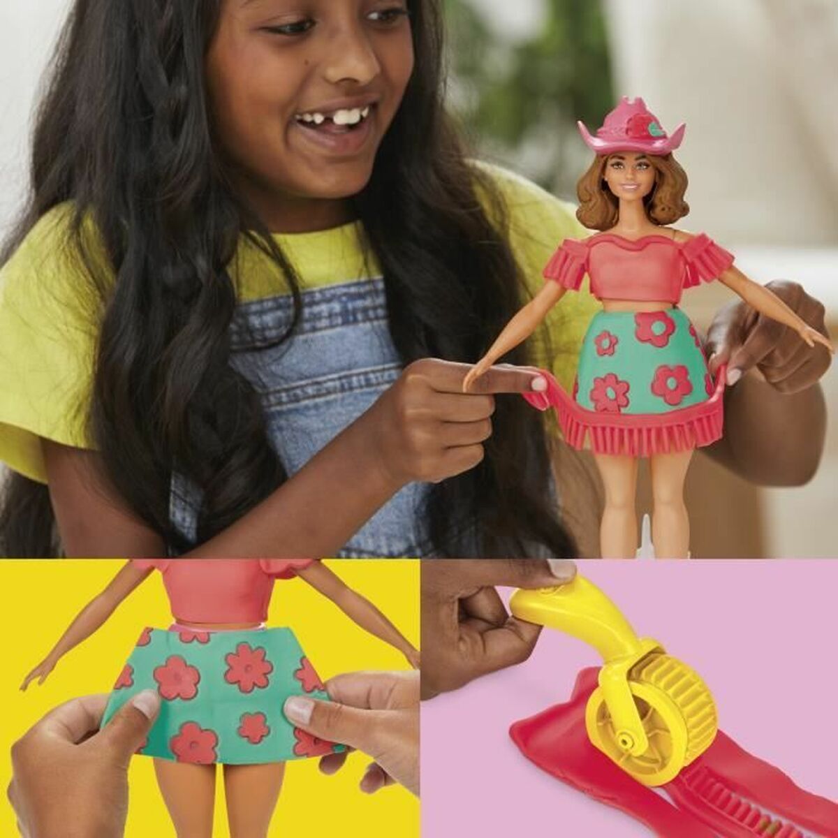 Plasticine Spel Play-Doh Florals & Fringe Multicolour