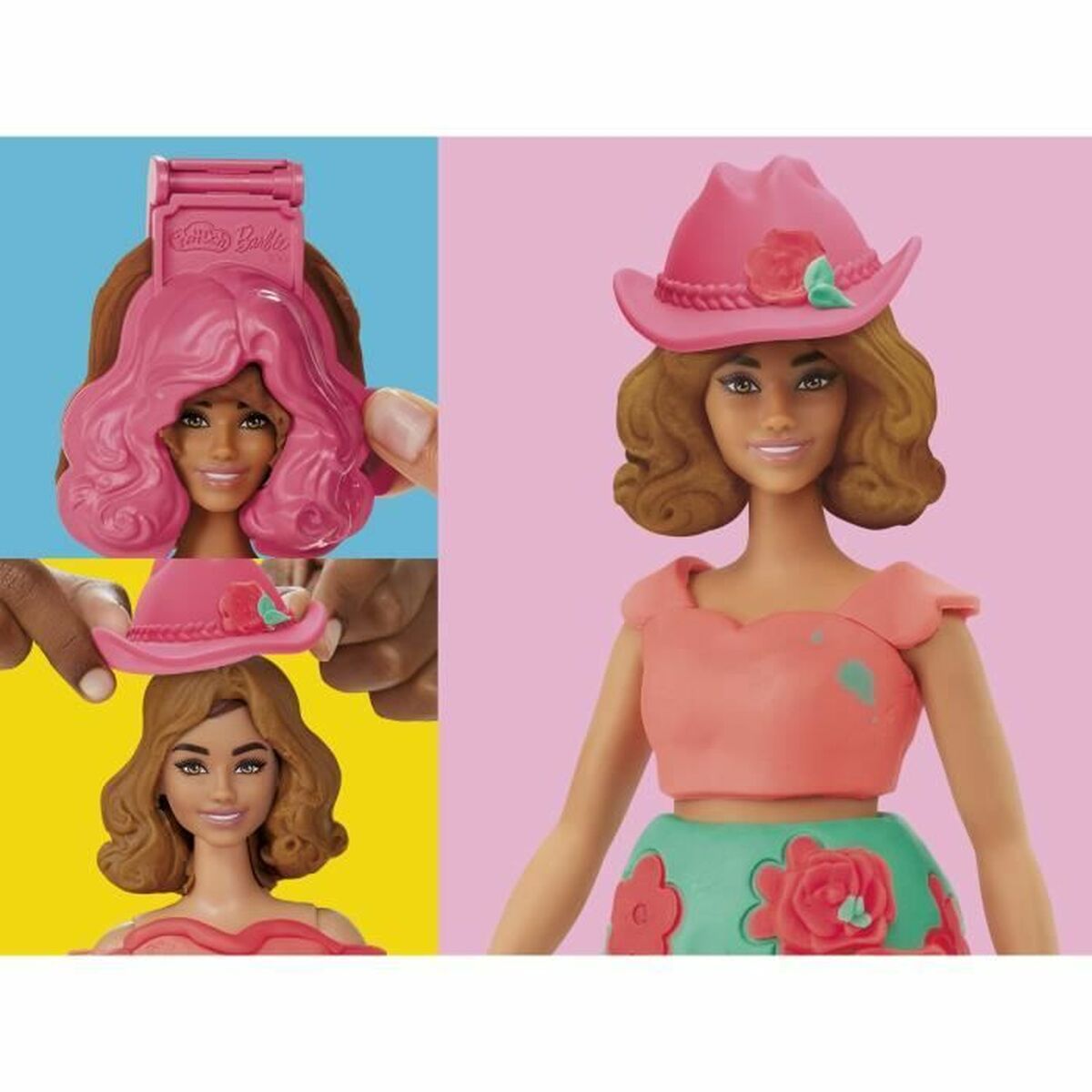 Plasticine Spel Play-Doh Florals & Fringe Multicolour