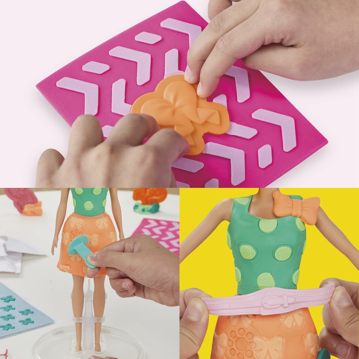 Plasticine Spel Play-Doh BArbie Pearls & Bows Multicolour