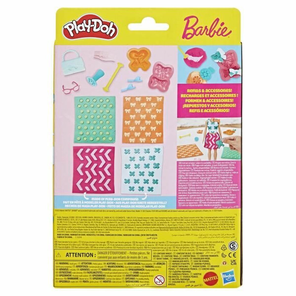 Plasticine Spel Play-Doh BArbie Pearls & Bows Multicolour