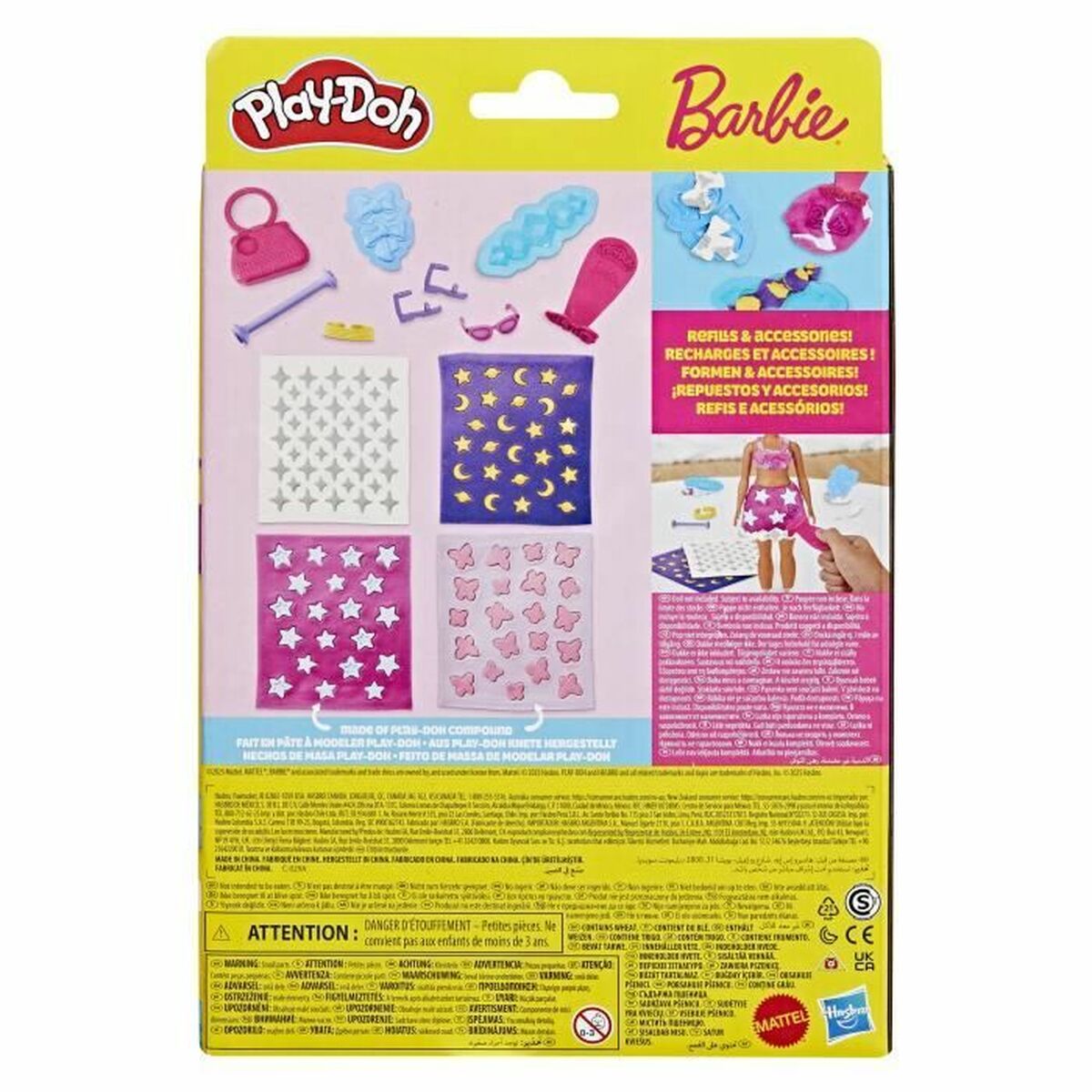 Plasticine Spel Play-Doh Barbie Sparkles & Gems Multicolour