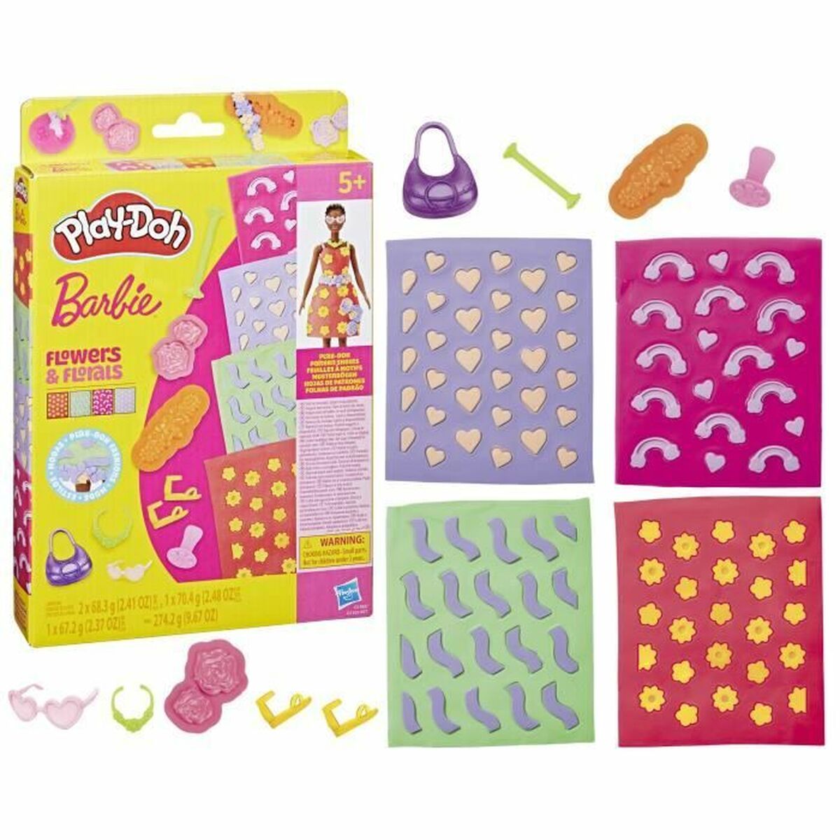Plasticine Spel Play-Doh Barbie FLowers & Florals Multicolour