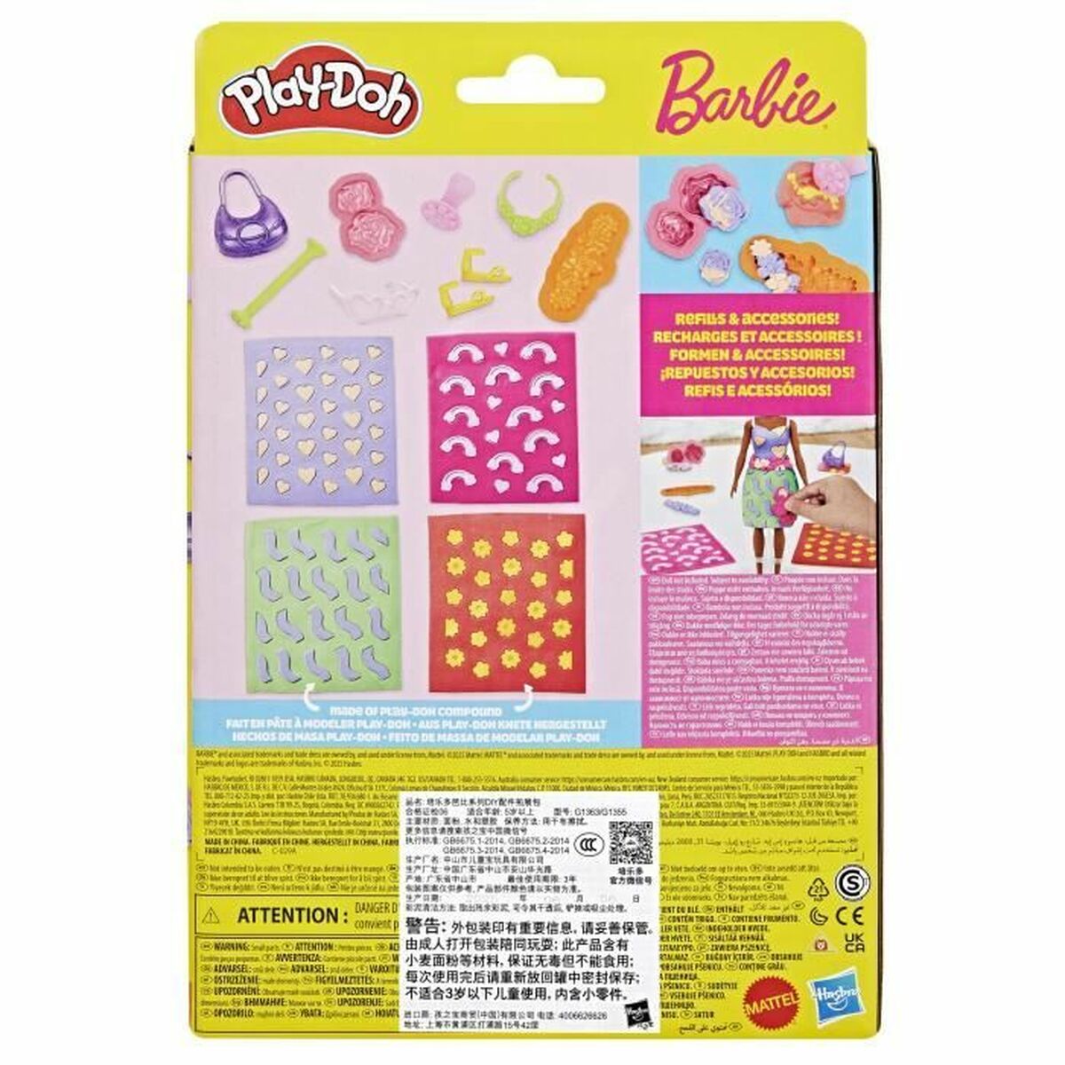Plasticine Spel Play-Doh Barbie FLowers & Florals Multicolour