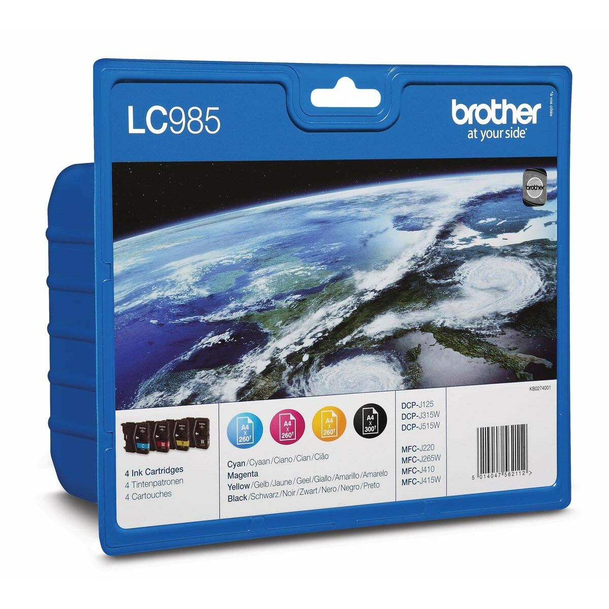 Afbeeldingen van Original Ink Cartridge Brother DCP-J315W Cyan (4 Units)