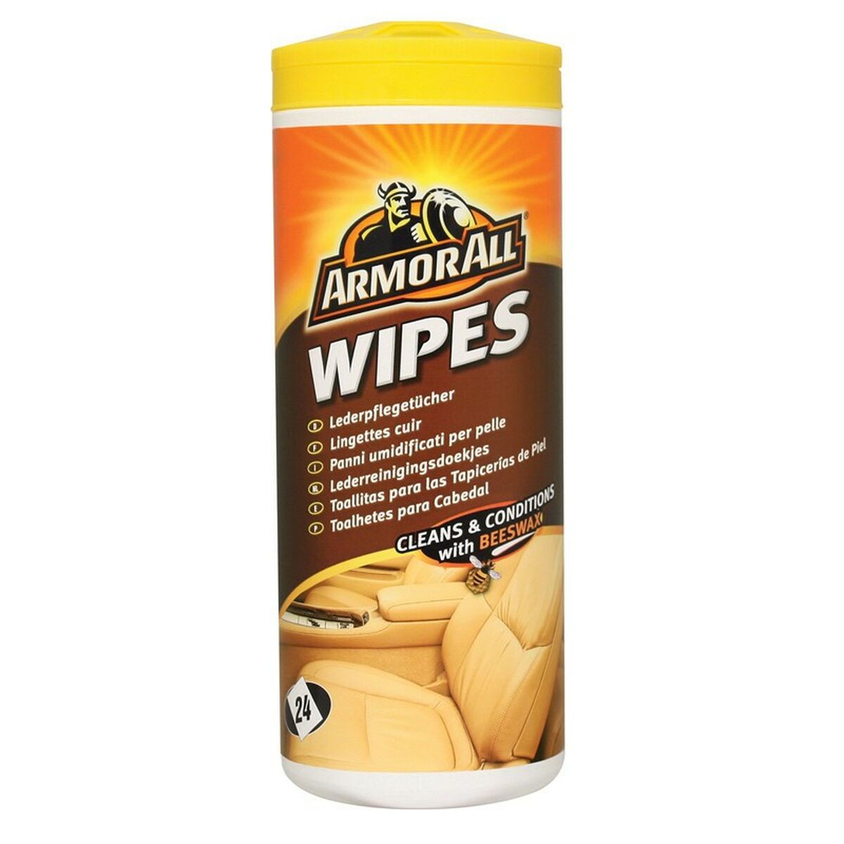 Lingettes de nettoyage pour cuir Armor All Wipes Cuir 24 Pièces