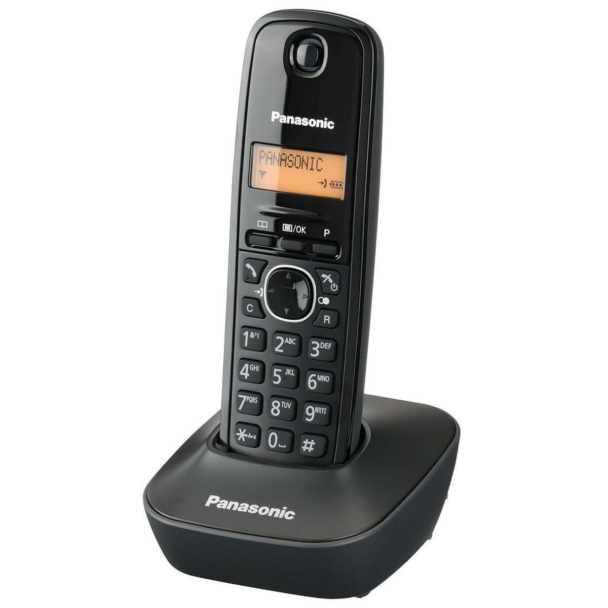 Wireless Phone Panasonic KX-TG1611 Black Amber