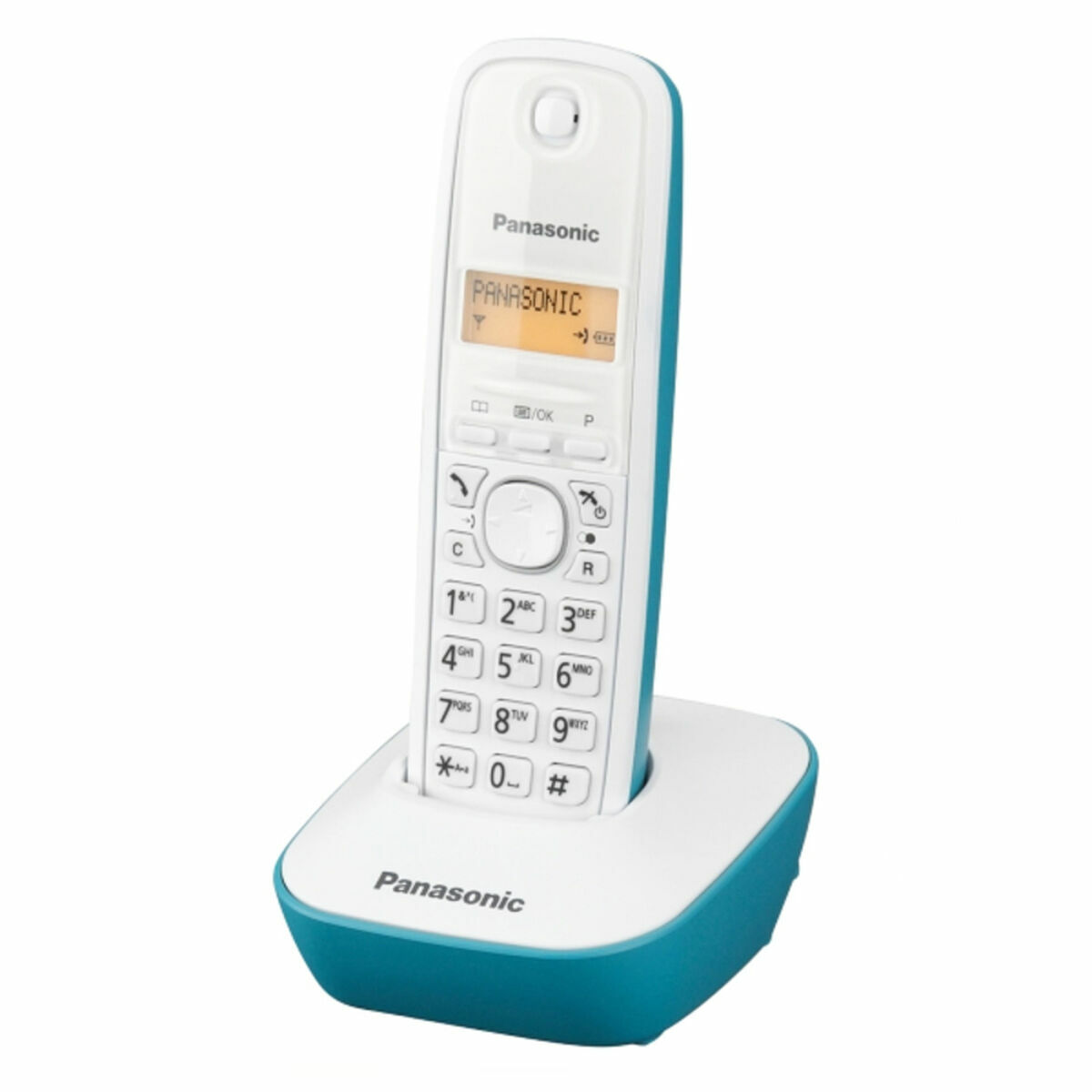 Teléfono Inalámbrico Panasonic Corp. KX-TG1611SPC DECT Blanco Turquesa Ambar