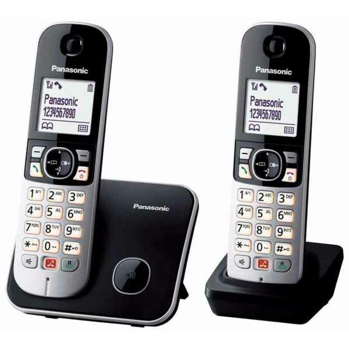 Trådløs telefon Panasonic KX-TG6852SPB Sort