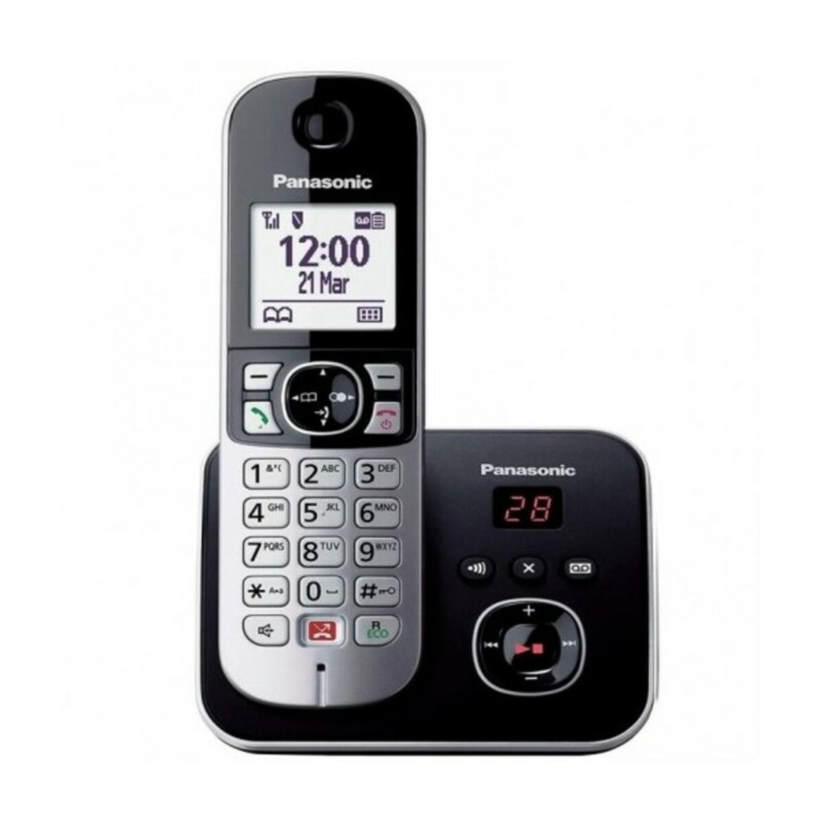 Téléphone Sans Fil Panasonic KXTG6861SPB Noir