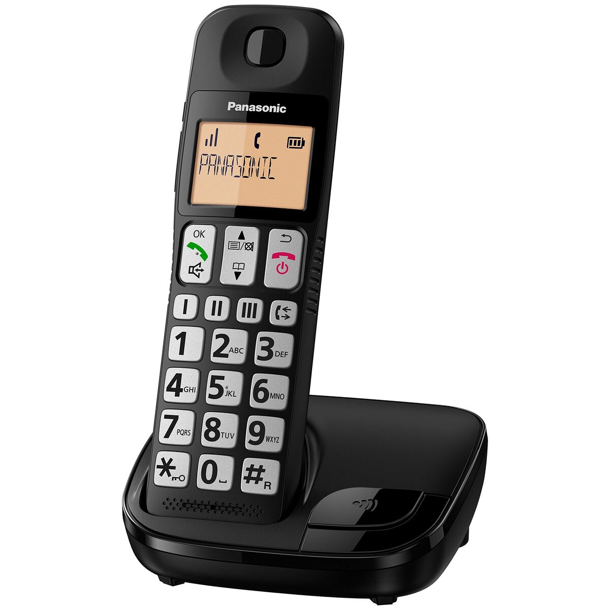 Wireless Phone Panasonic KX-TGE310SPB Black Amber