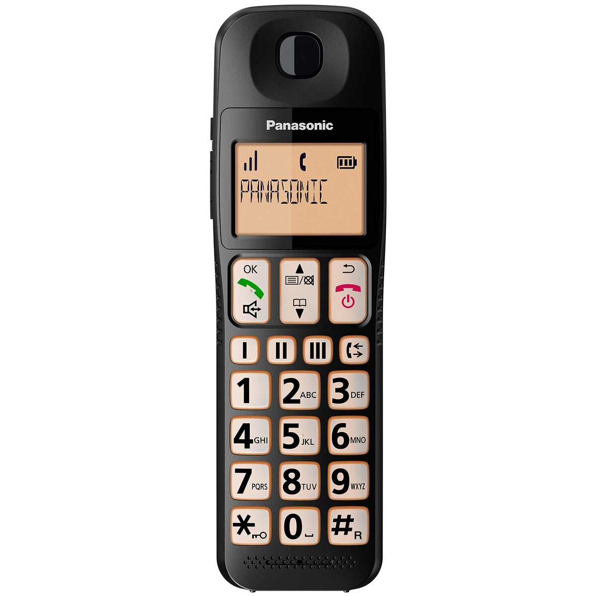 Wireless Phone Panasonic KX-TGE310SPB Black Amber