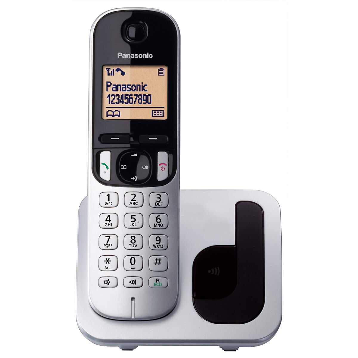 Bild von Wireless Phone Panasonic KX-TGC210 Amber Silver Metallic
