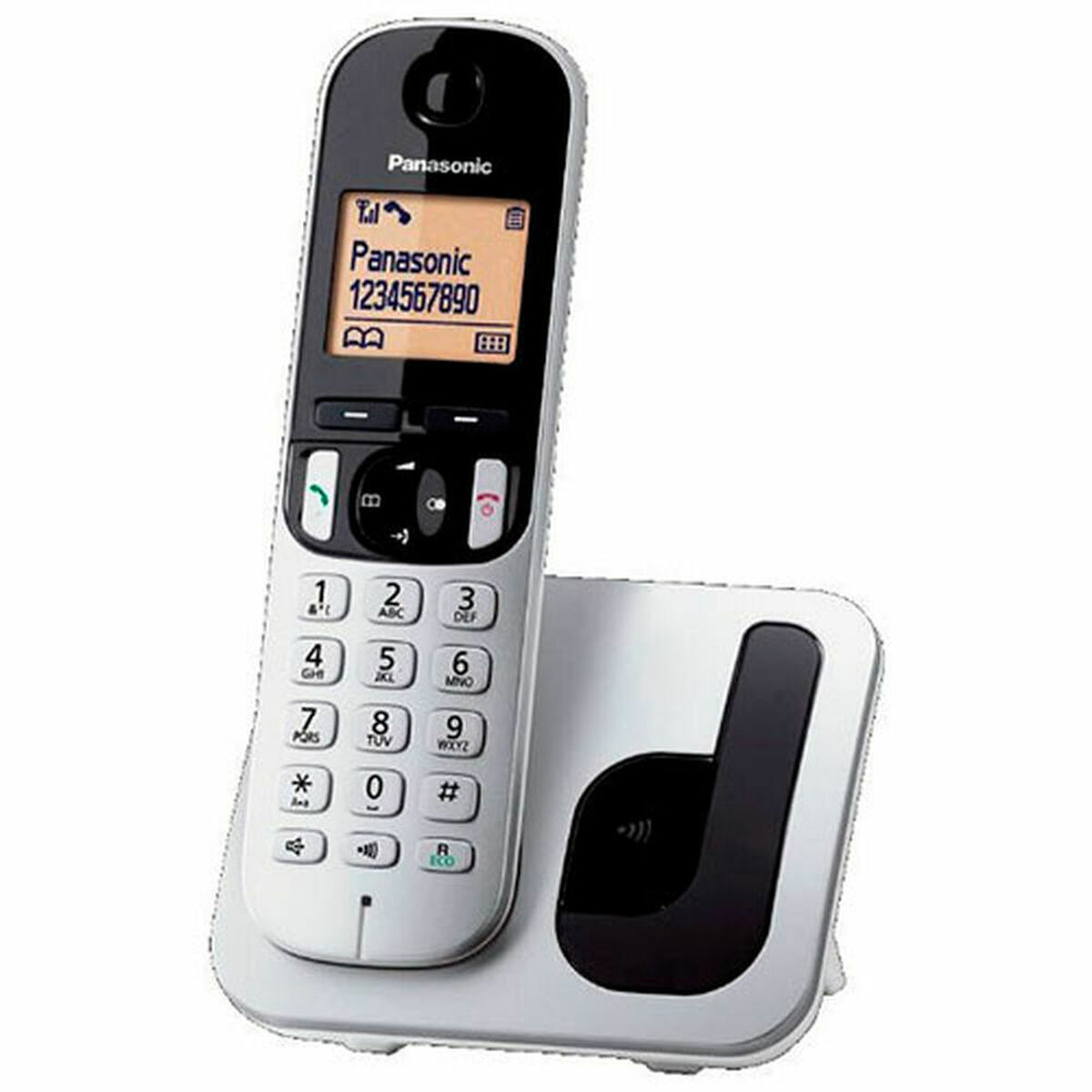 Bild von Wireless Phone Panasonic KX-TGC210 Amber Silver Metallic