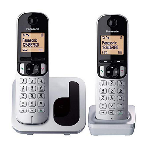 Téléphone Sans Fil Panasonic Corp. DUO KX-TGC212SPS (2 pcs) Noir/argenté   