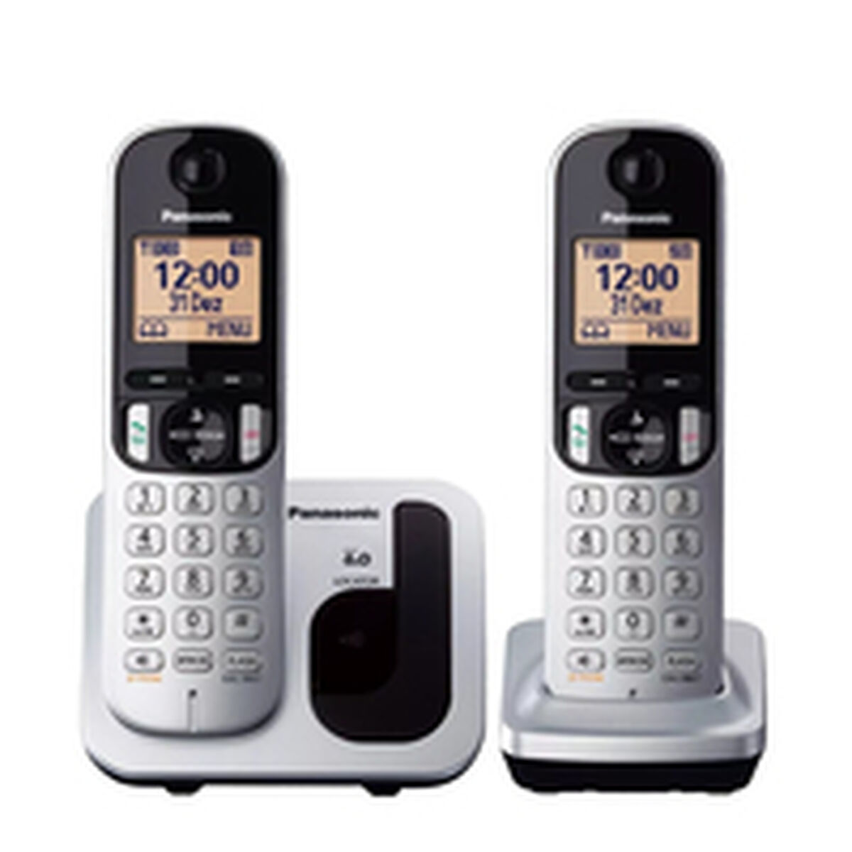 Bild von Wireless Phone Panasonic KX-TGC212 Amber Silver Metallic