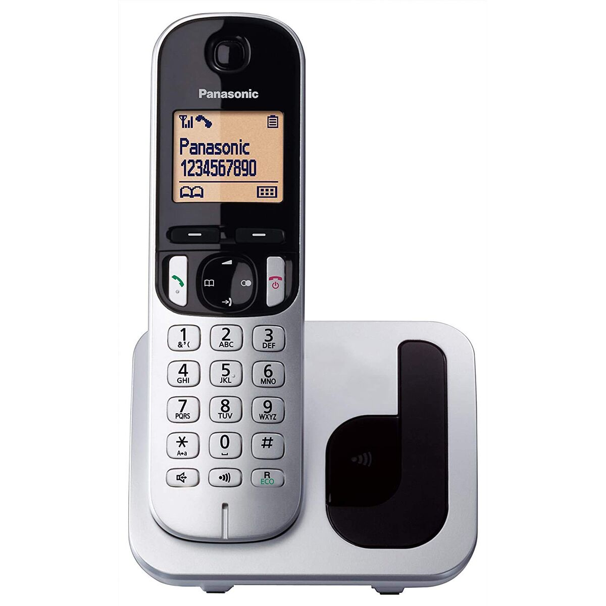 Bild von Wireless Phone Panasonic KX-TGC212 Amber Silver Metallic