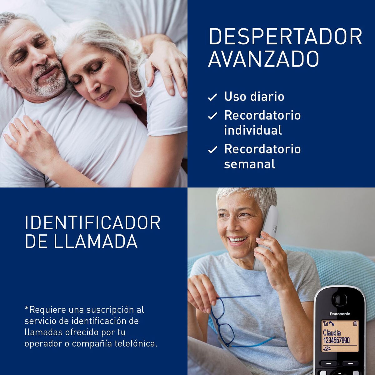 Belaidis telefonas Panasonic KX-TGC212 Gintaras Sidabras Metalizuotas