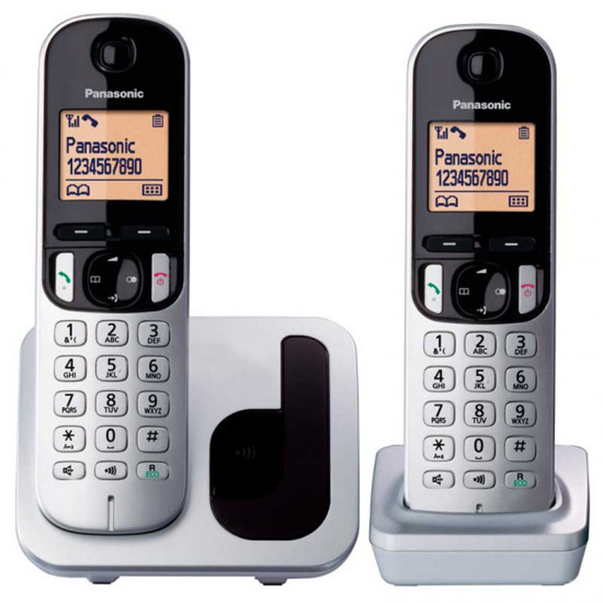 Belaidis telefonas Panasonic KX-TGC212 Gintaras Sidabras Metalizuotas