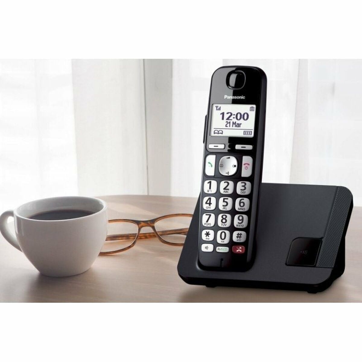 Bild von Wireless Phone Panasonic KXTGE250SPB White Black