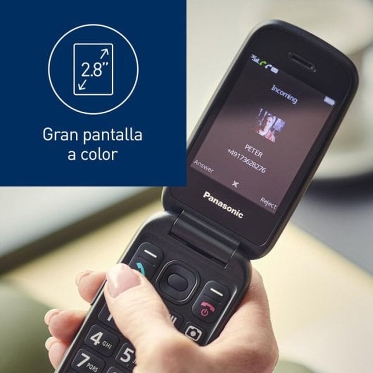 Mobile phone Panasonic KX-TU550EXC Blue 128 GB 128 MB 64 MB RAM 2,8"