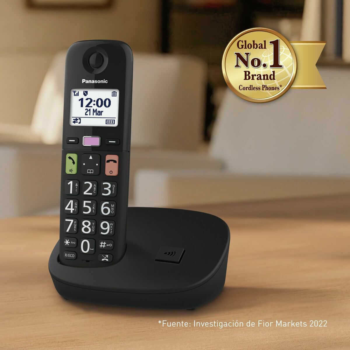 Belaidis telefonas Panasonic KX-TGU110EXB Balta Juoda