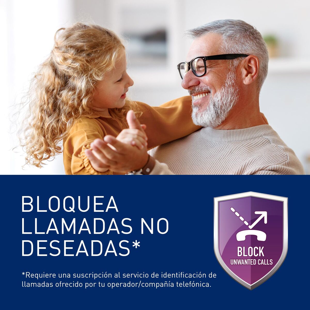 Belaidis telefonas Panasonic KX-TGU112EXB Balta Juoda