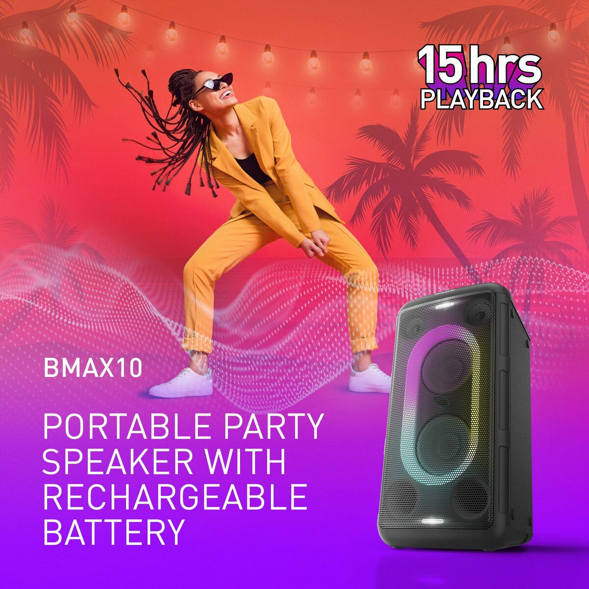 Afbeeldingen van Bluetooth Speakers Panasonic SC-BMAX10E-K Black 150 W (Refurbished A)