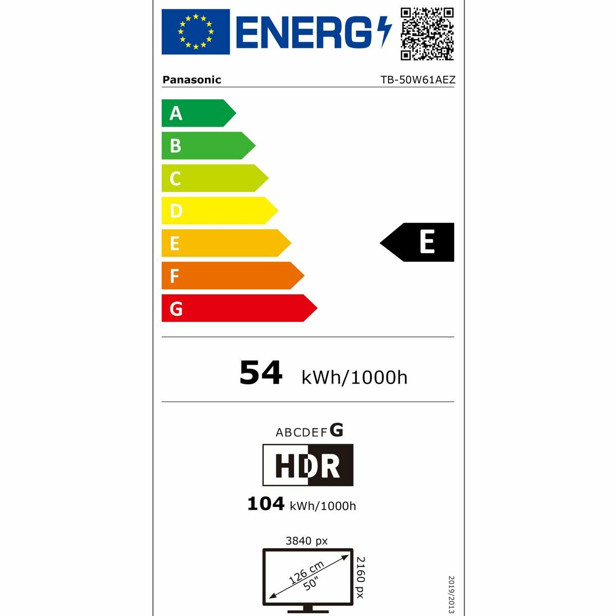 Bild von Smart TV Panasonic TB50W61AEZ 50 50" 4K Ultra HD LED HDR DVB-T2 Edge-LED LCD DVB-S2