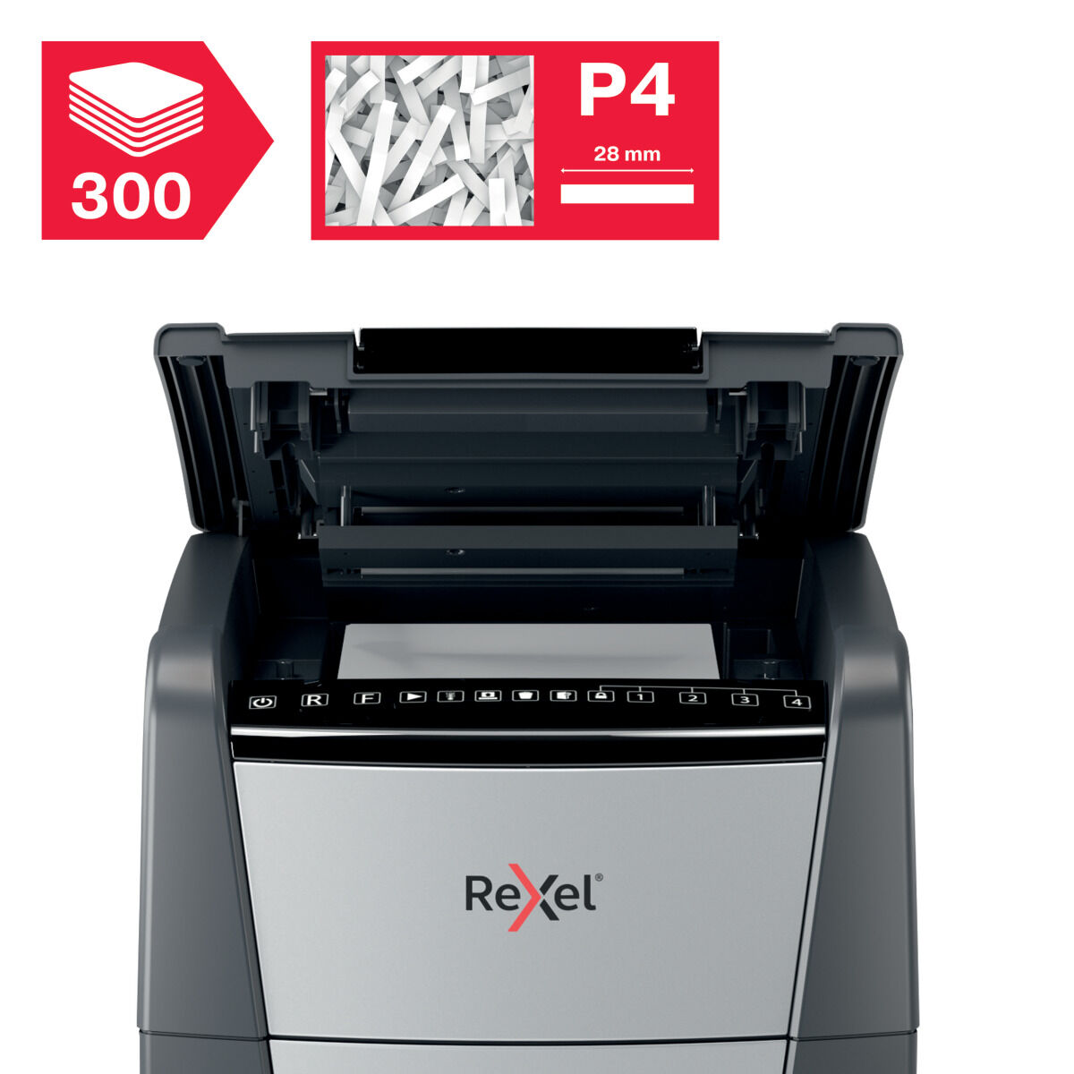 Afbeeldingen van Paper Shredder Rexel Optimum Auto+ 300X 60 L