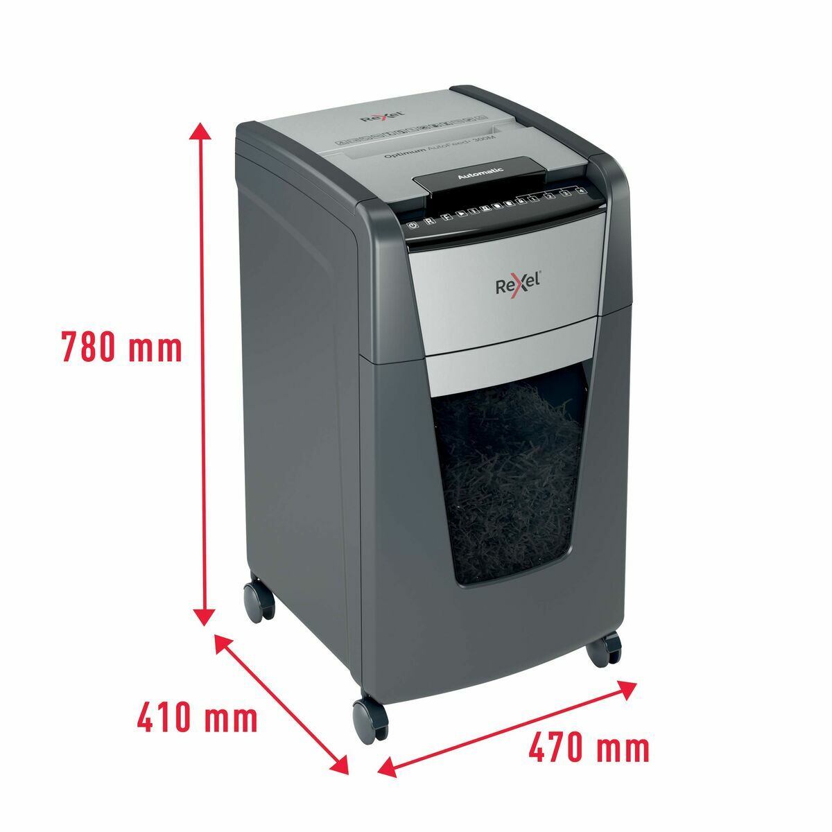 Afbeeldingen van Micro-Cut Paper Shredder Rexel Optimum Auto+ 300M 60 L