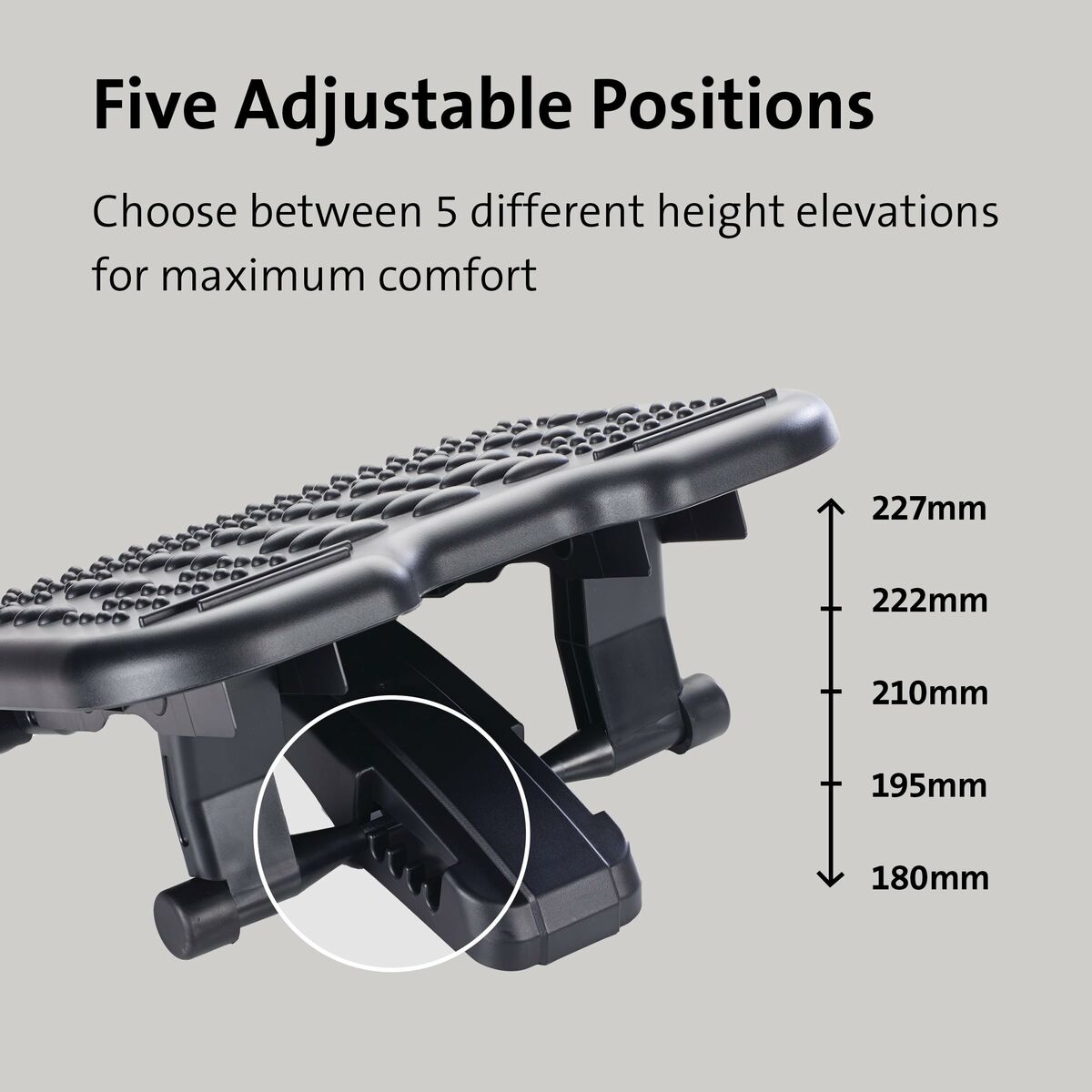 Afbeeldingen van Footrest Kensington SOLEMASSAGE Black (4 Units)
