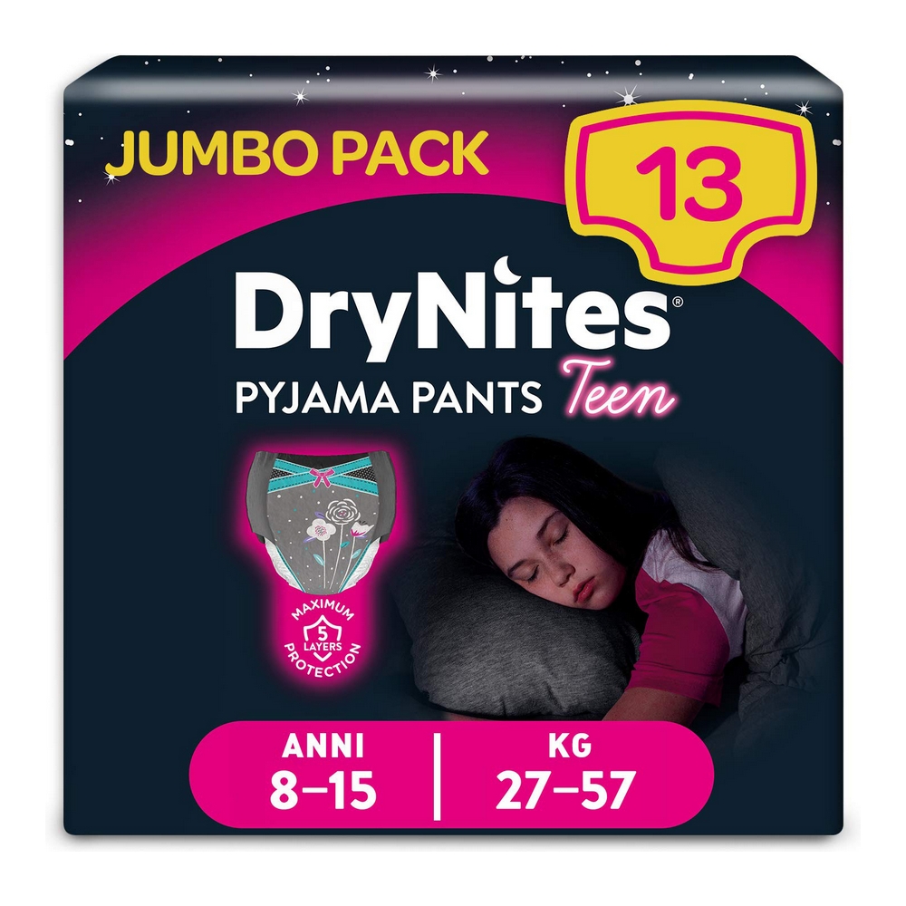 Pack of Girls Knickers DryNites Pyjama Pants Teen (13 uds)