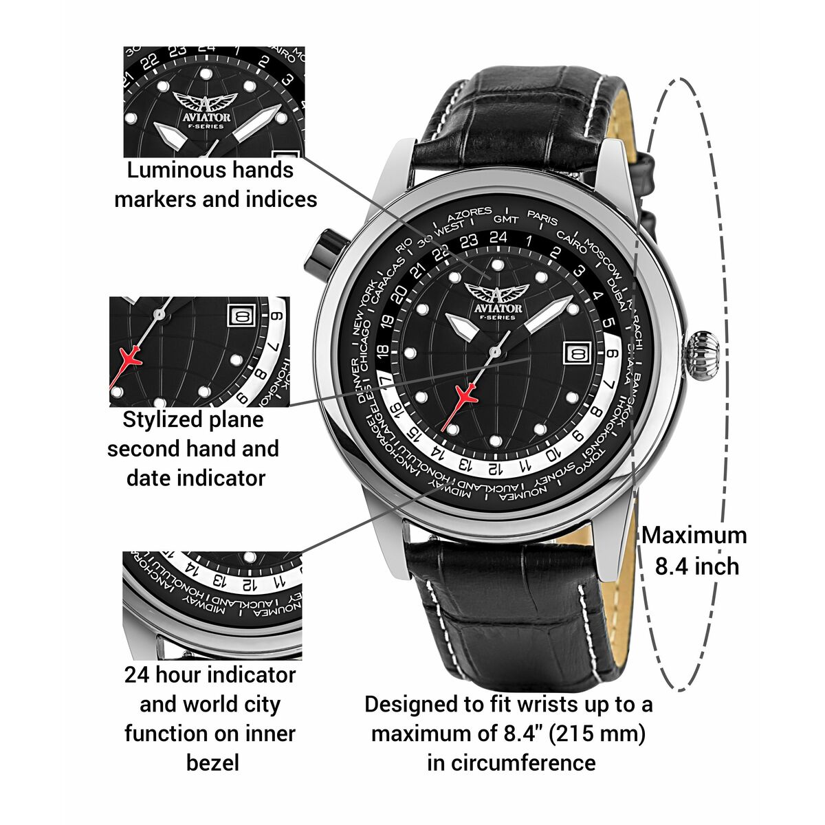 obrázok produktu Men's Watch Aviator AVW6975G354 (Ø 45 mm)