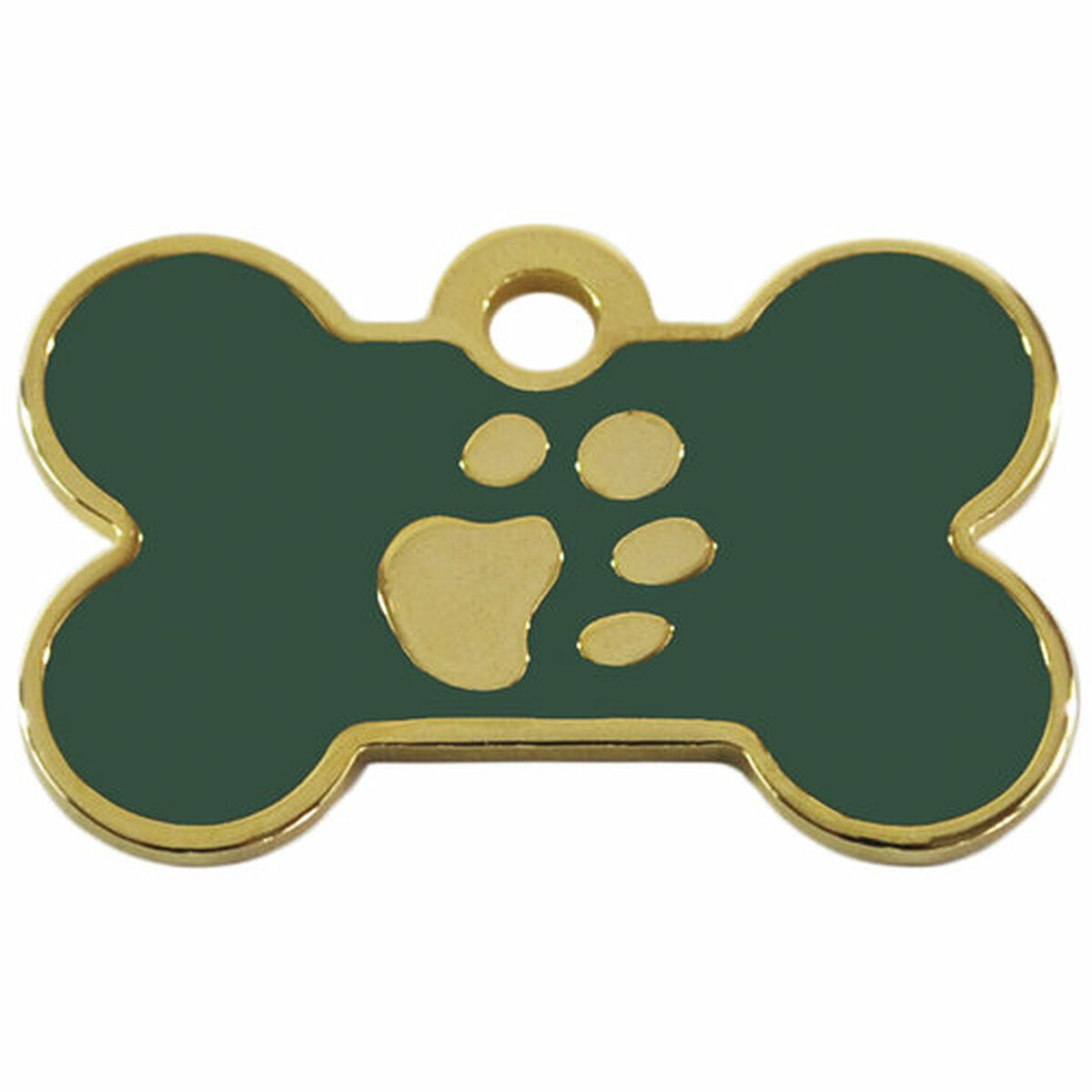 Identification plate for collar Imarc Green Golden Bone Aluminium, view 2