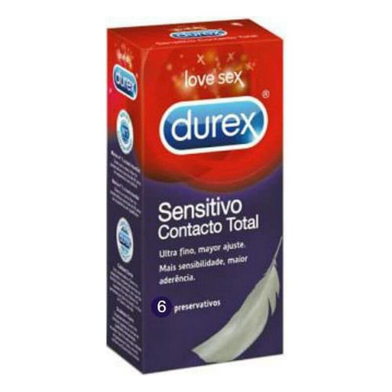 Condoms Durex Sensitivo Contacto Total Ø 5,2 cm (6 uds)