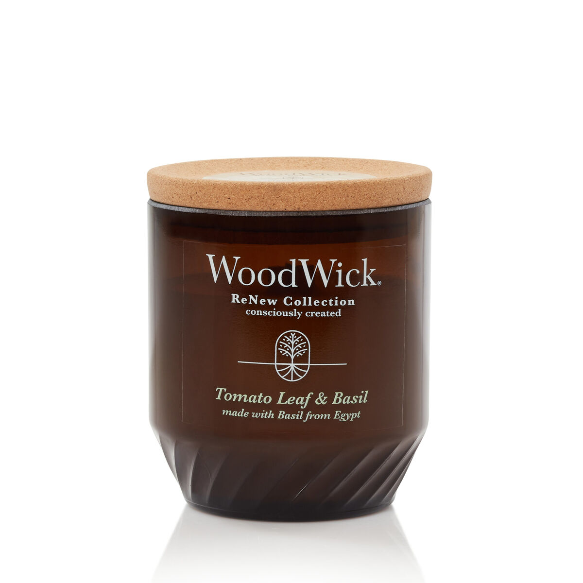 Bougie Parfumée Woodwick Tomato Leaf & Basil 368 g