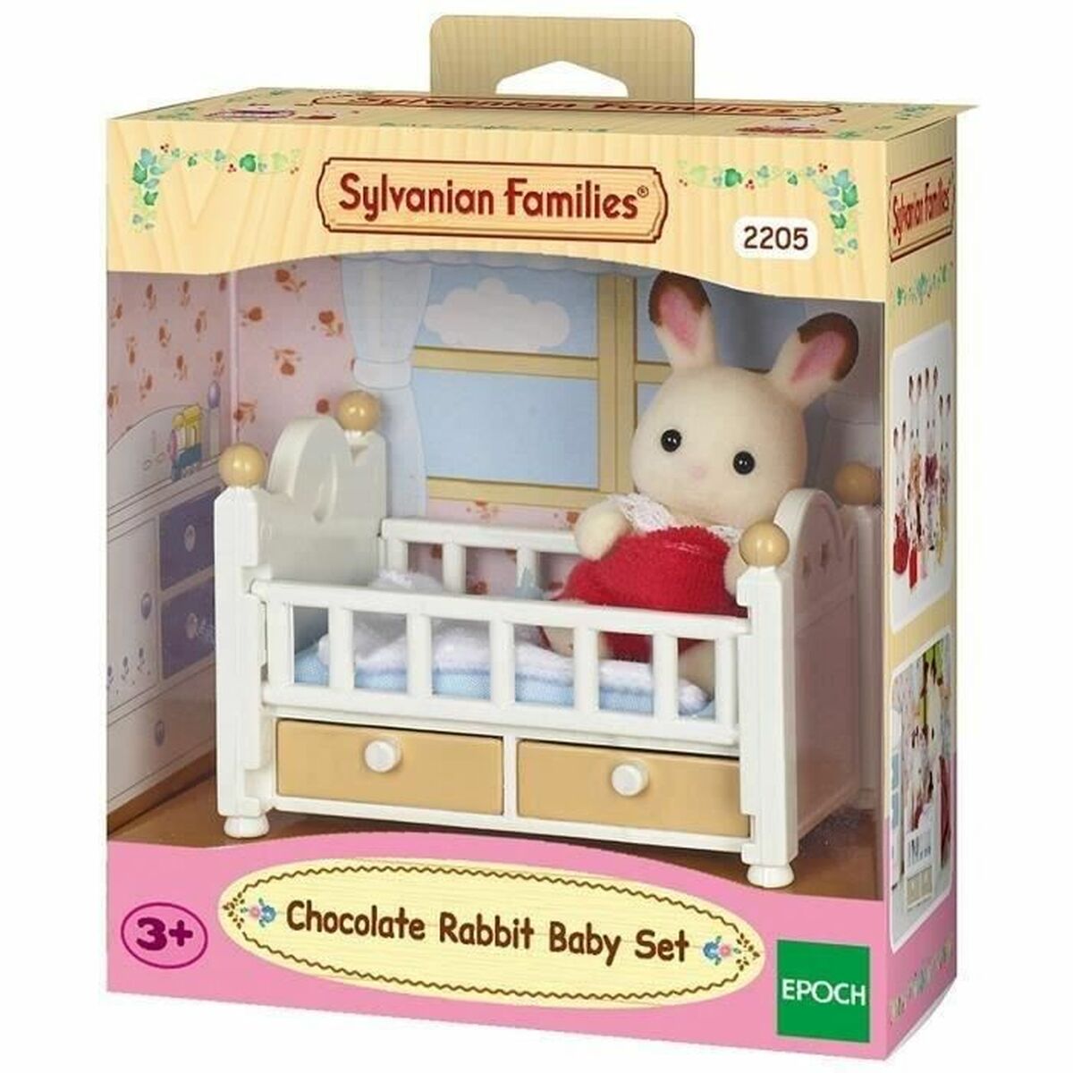 Figurine d’action Sylvanian Families Baby Rabbit Chocolate Bed