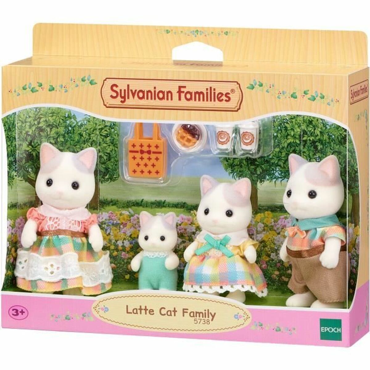 Accessoires pour poupées Sylvanian Families 5738 Latte Cat Family