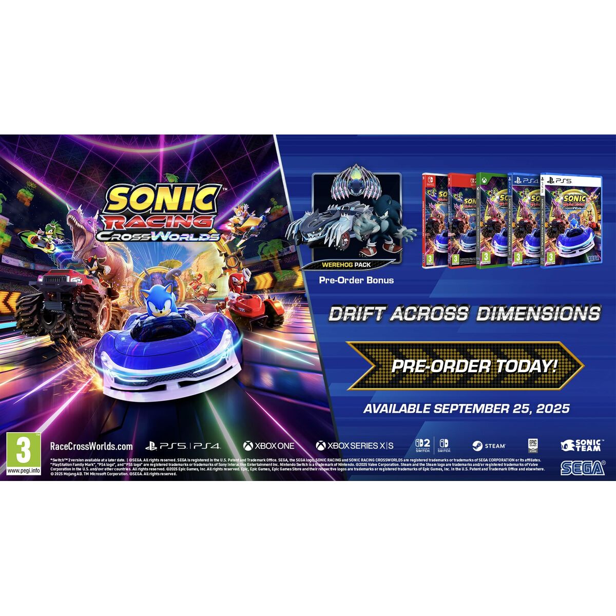 Xbox Series X Video Game SEGA Sonic Racing: CrossWorlds