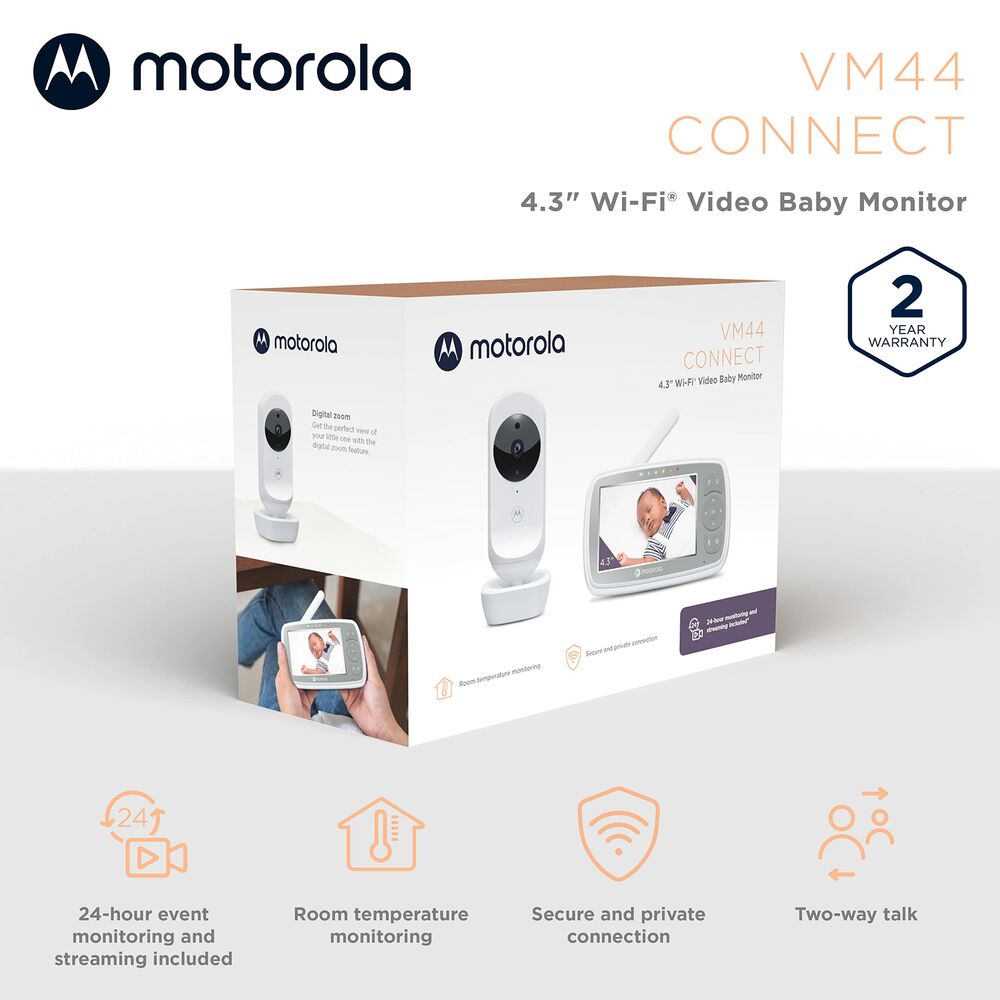 Sorveglia Bambini Motorola Vm44 4,3" Hd Wifi