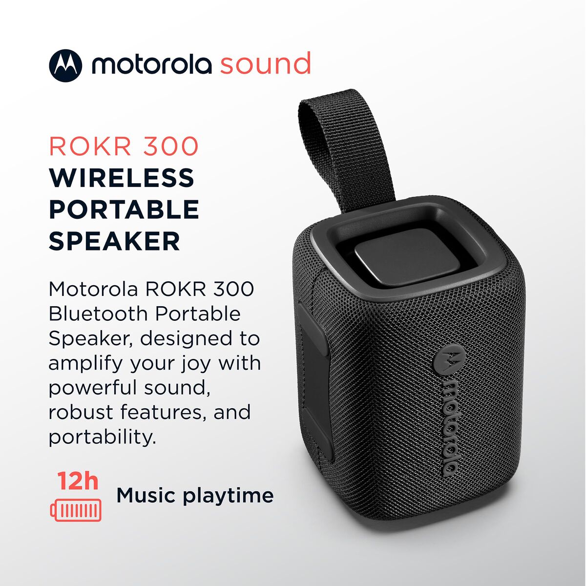 Picture of Portable Bluetooth Speakers Motorola ROKR 300 Black 7 W
