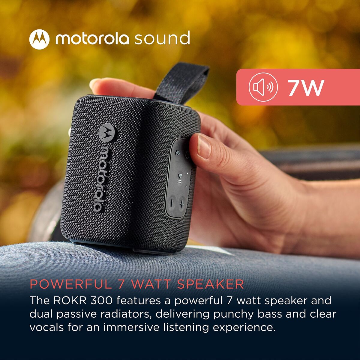 Portable Bluetooth Speakers Motorola ROKR 300 Black 7 W