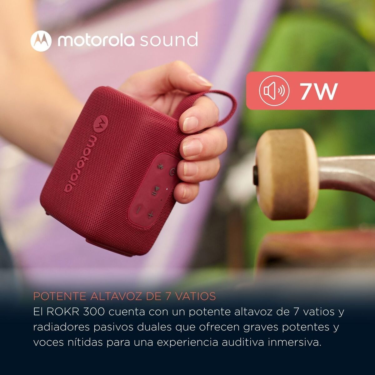 Picture of Portable Bluetooth Speakers Motorola ROKR 300 RED 7 W Red