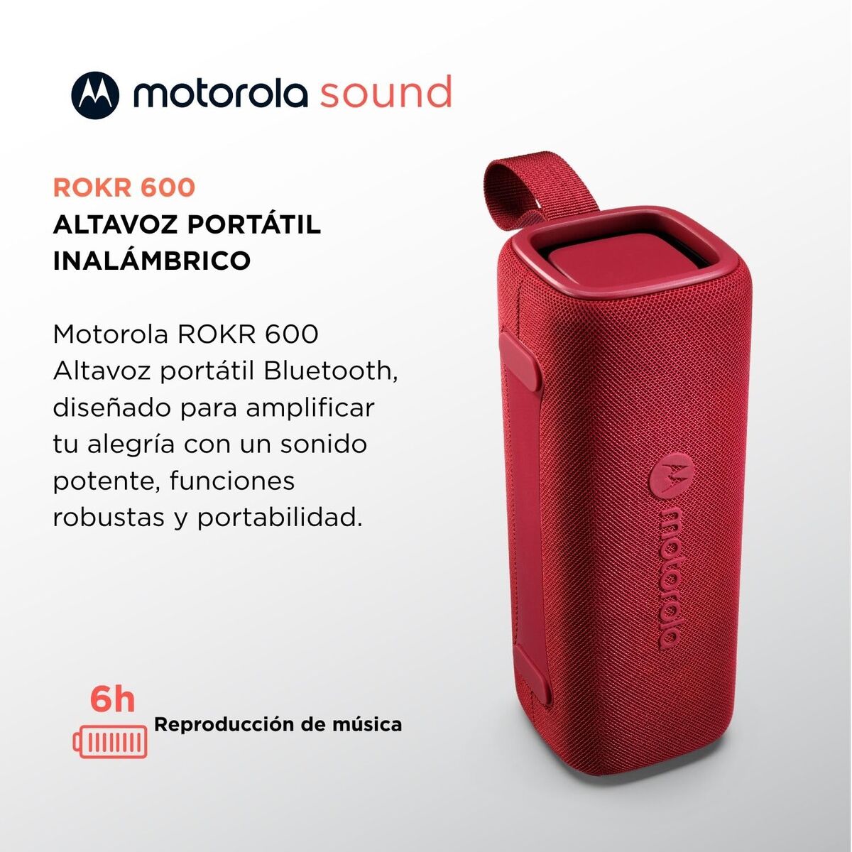 Picture of Portable Bluetooth Speakers Motorola ROKR 600 30 W Red