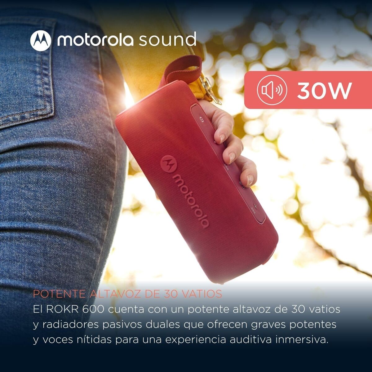 Picture of Portable Bluetooth Speakers Motorola ROKR 600 30 W Red
