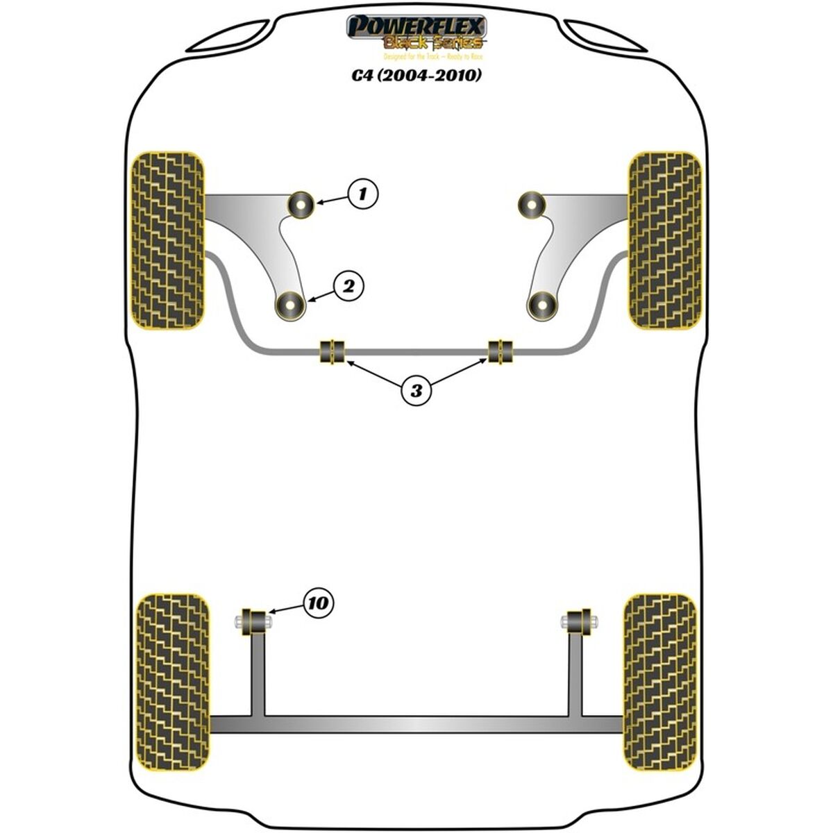 Silentblock Powerflex PFF50-603-22.5BLK Delantera 2 Pieces