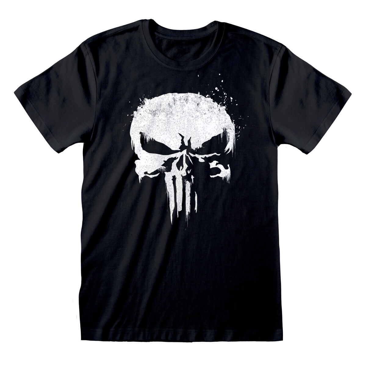 T shirt à manches courtes Marvel Logo Noir Unisexe