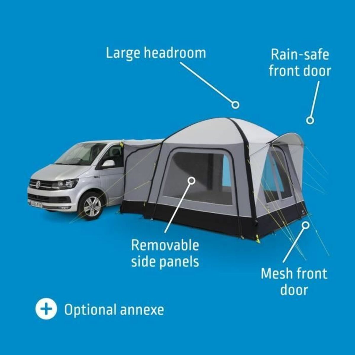 Zonnetent Kampa Grijs polialgodon