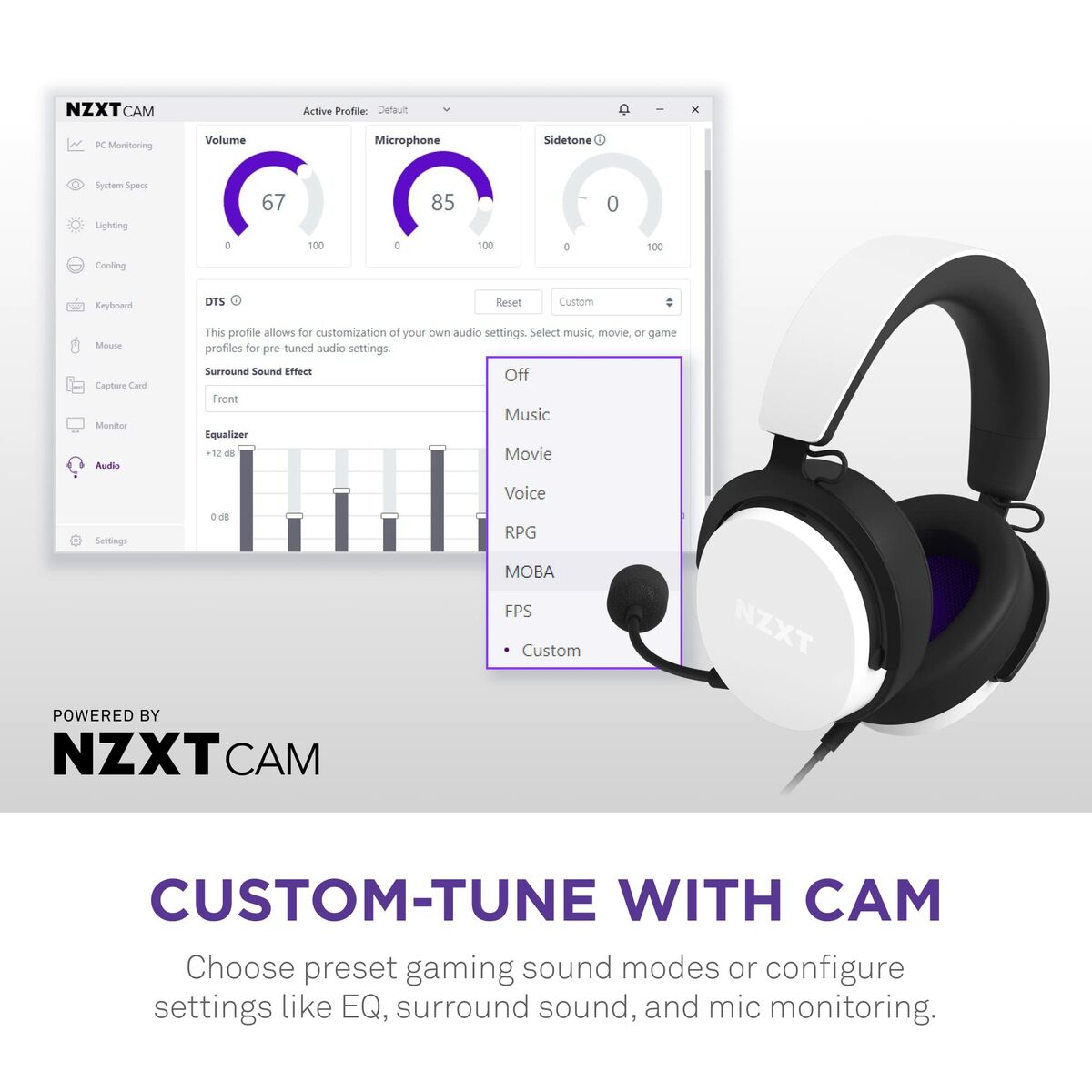 Headphones NZXT AP-WCB40-W2 White